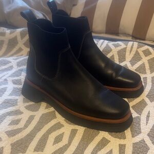 COS Black Leather Ankle Boots